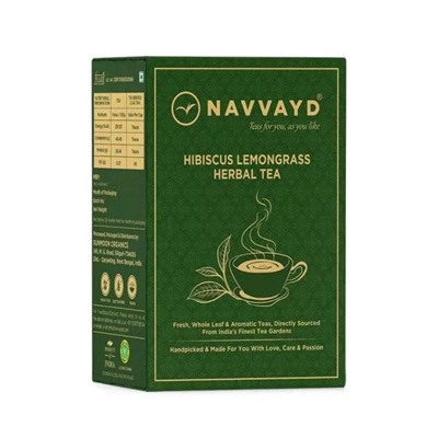 Травяной чай с Гибискусом и Лемонграссом (100 г), Hibiscus Lemongrass Herbal Tea, произв. Navvayd
