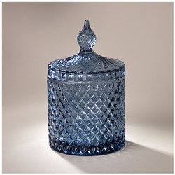 ЕМКОСТЬ ДЛЯ ХРАНЕНИЯ "DIAMANT BLUE" 10,5*10,5*17СМ