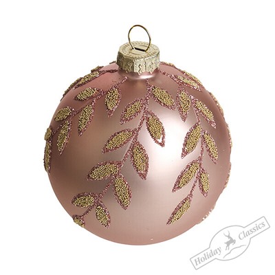 Шар "Розовый кашемир" (стекло) 8 см