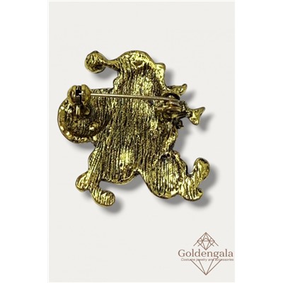 Брошь новогодняя "дед мороз" БР4 модель БРО/23 золото