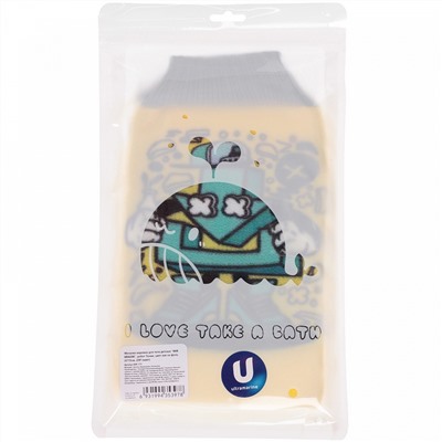 Мочалка-варежка для тела детская "MIR KRASOK", робот Тоник, цвет как на фото, 23*15см, (ZIP пакет)