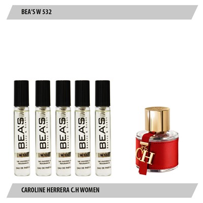 Парфюмерный набор BEAS Caroline Herrera CH Women 5*5 ml W532, Парфюмерный набор Beas W532 создан по мотивам аромата Carolina Herrera CH
