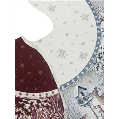 Лесные друзья у кормушки Юбка для елки д90 см шенил 2414947 NEW