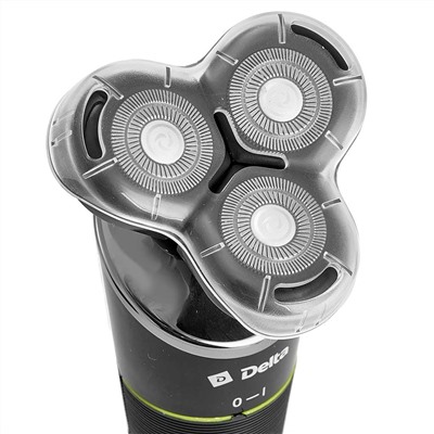 Бритва электрическая DELTA DL-0728 черная: LED дисплей, USB зарядка 5 Вт