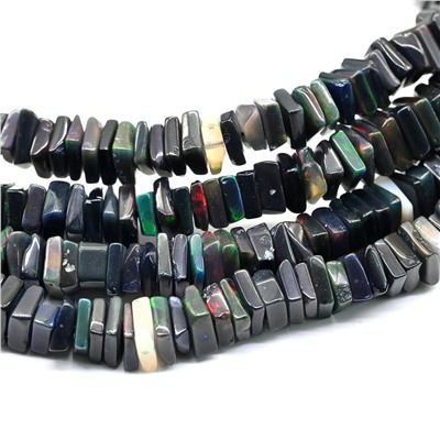 Бусы из Опала квадрат 4-6мм на увеличение, 46см, 11,6г