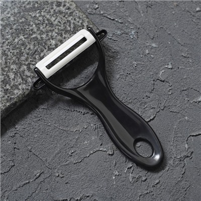 Набор кухонных принадлежностей «Гипноз», 6 предметов: ножи 5 шт., овещечистка, чёрный