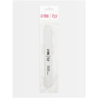 Пилка для ногтей, прямая, 180/200 грит, 18 см, серая