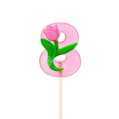 Карамель леденцовая изомальт "Восьмерка" ш/б 21шт х 15гр (малина), ср.г. до 01.01.26