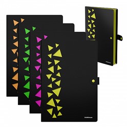 Папка-картотека на кнопке A4 пластик ErichKrause Matt Accent 4отд перфорация ассорти 61210/4/Россия