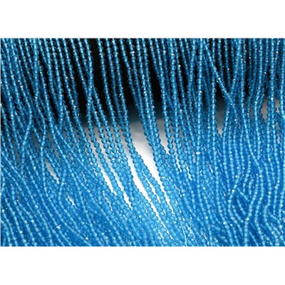 Бусины из шпинели шарик гр.3мм цв.голубой, 36см, 130 бусин