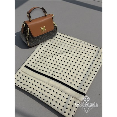 Платок шелковый Люкс "Миледи" Арт 2427/62 цвет молочный