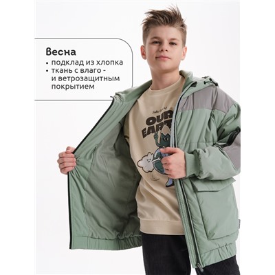 Ветровка для мальчиков Светло-зеленый(60)