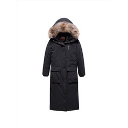 Парка зимняя подростковая для девочки черного цвета 9344Ch