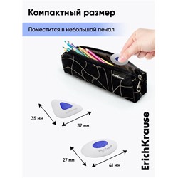 Ластик с держателем ErichKrause "SmartWay Triangle", треугольный, средней жёсткости, гипоаллергенный, в пакете с европодвесом