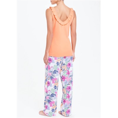 Frill Vest Floral Pyjamas