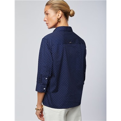 Блузка с укороченным рукавом из поливискозы