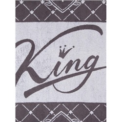 Полотенце махровое Этель King, 70×130 см, 100%, 420 г/м², серое