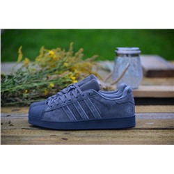 Adidas Superstar Grey из натуральной замши