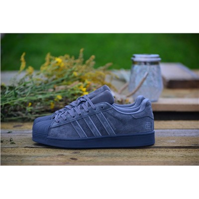 Adidas Superstar Grey из натуральной замши