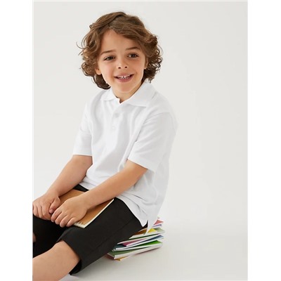 2pk Boys' Stain Resist School Polo Shirts (2-16 Yrs)