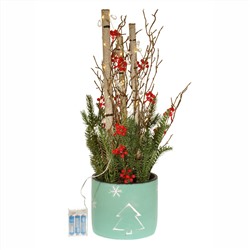 GAEM Изделие декоративное "Новогодняя композиция" с подсветкой, L28 W28 H64 см