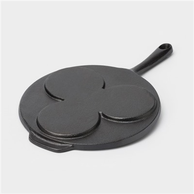 Сковорода-оладница, d=19.5 см, индукция, чугун, чёрная