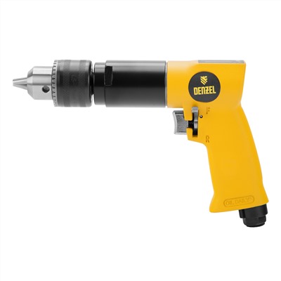 Пневматическая дрель PD500, 500 об/мин, 114 л/мин, 13 мм Denzel