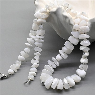 Бусы из Кахолонга галтовка на увеличение 5-15мм, 50см