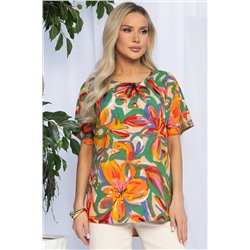 Блуза Маргоша (бежево-оранжевая) Б13154-16М