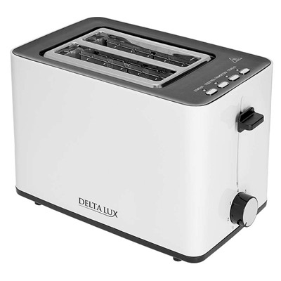Тостер 850 Вт DELTA LUX DL-072 белый