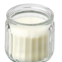 JÄMLIK Свеча ароматическая ВанильDuftkerze im Glas, Vanille/hellbeige, 12 Std.