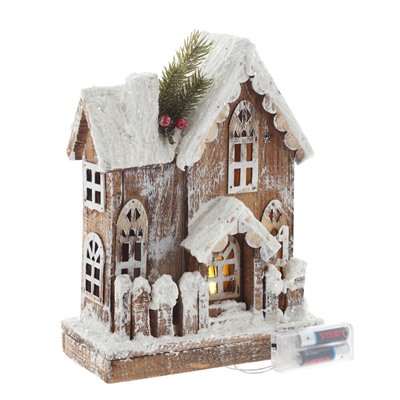 GAEM Изделие декоративное "Домик" c подсветкой (2хАА, н/п), L21 W12 H28,5 см