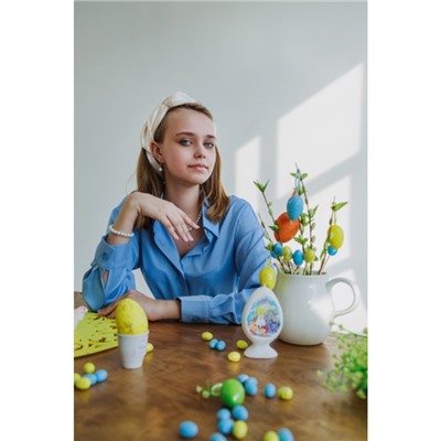 Набор 3 предмета: серьги, бусы, браслет, цвет белый, 45 см