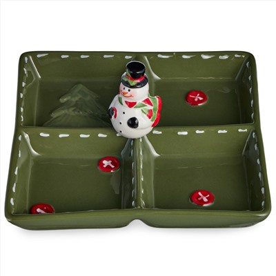 МЕНАЖНИЦА 4 СЕКЦИИ КОЛЛЕКЦИЯ "CHRISTMAS GIFT" 19*19*9,5 СМ