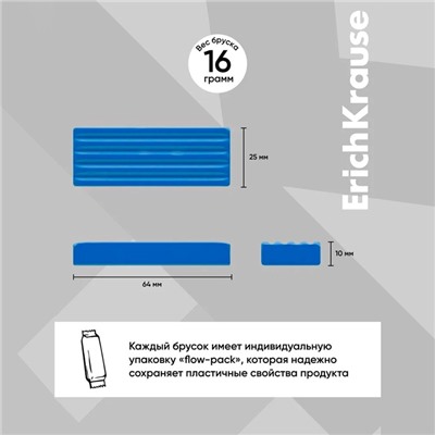 Пластилин 24 цвета, 384 г, ErichKrause "Классический", в картонной упаковке