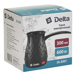 Турка электрическая 600 Вт, 300 мл DELTA DL-8301 черная