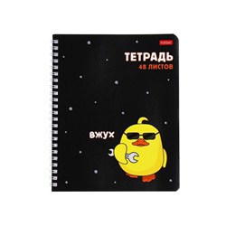 Тетрадь 48 листов в клетку на гребне «Мы утята!», обложка мелованный картон, МИКС