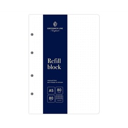 Сменный блок 80л., А5, Greenwich Line, инд. упак., в клетку, 80г/м2