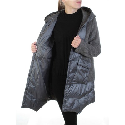 Z1888 DK. GRAY Пальто женское демисезонное (100 гр. синтепон)