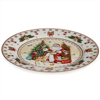 ТАРЕЛКА ОБЕДЕННАЯ LEFARD "ДЕД МОРОЗ" 27 СМ (КОР=18ШТ.)