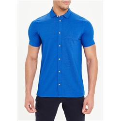 Short Sleeve Dot Print Jersey Shirt