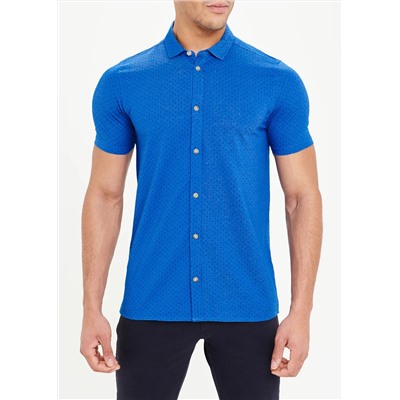 Short Sleeve Dot Print Jersey Shirt