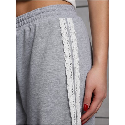 Брюки "Кружево" Серый Меланж