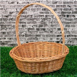 Корзина «Карина», №3, Dдно=25 см, Dверх=31 см, H=9/34 см, ручное плетение, ива