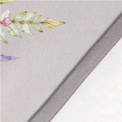 СКАТЕРТЬ  ОВАЛЬНАЯ  "ИРИСЫ" ,180Х300СМ ,СЕРЫЙ,100%ХЛОПОК ,ТВИЛ