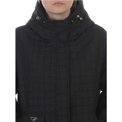 9617 BLACK Куртка стеганная демисезонная женская (100 гр. холлофайбер)