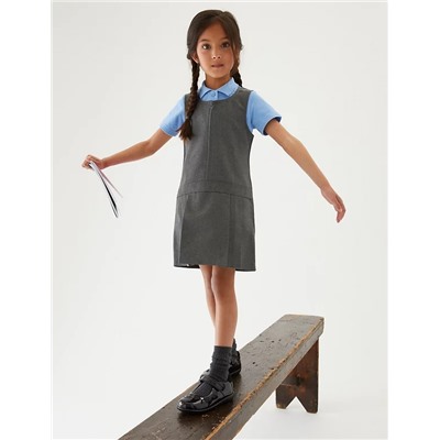 2pk Girls’ Crease Resistant School Pinafores (2-12 Yrs)
