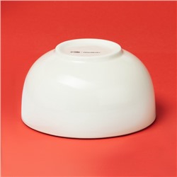 Салатник новогодний Доляна «Имбирные человечки», 700 мл, 14×7.5 см, доломит, белая