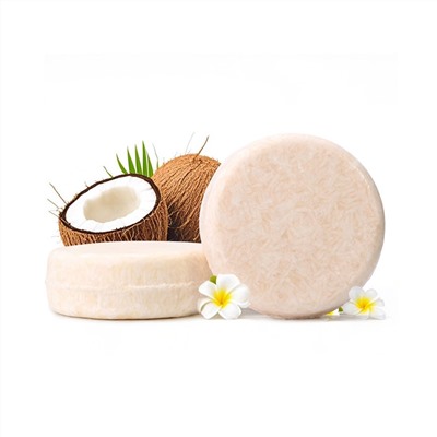Органический твердый шампунь с экстрактом КОКОСА Fresh Plant Shampoo Bar, 60 гр.