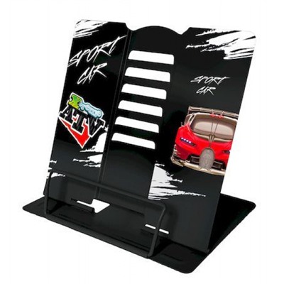 Подставка для книг и планшета металлическая 22х22,5 см П-072 "SPORT CAR" Пчелка